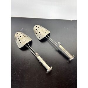 vintage 1950's EKCO Shoe Tree Stretchers Adjustable 3 pair 6 pieces metal